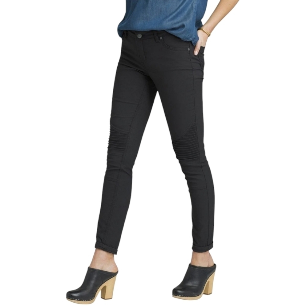 Prana Brenna Skinny Moto Pants 4 Grey Stretch Hiking Water Repellent Mid Rise